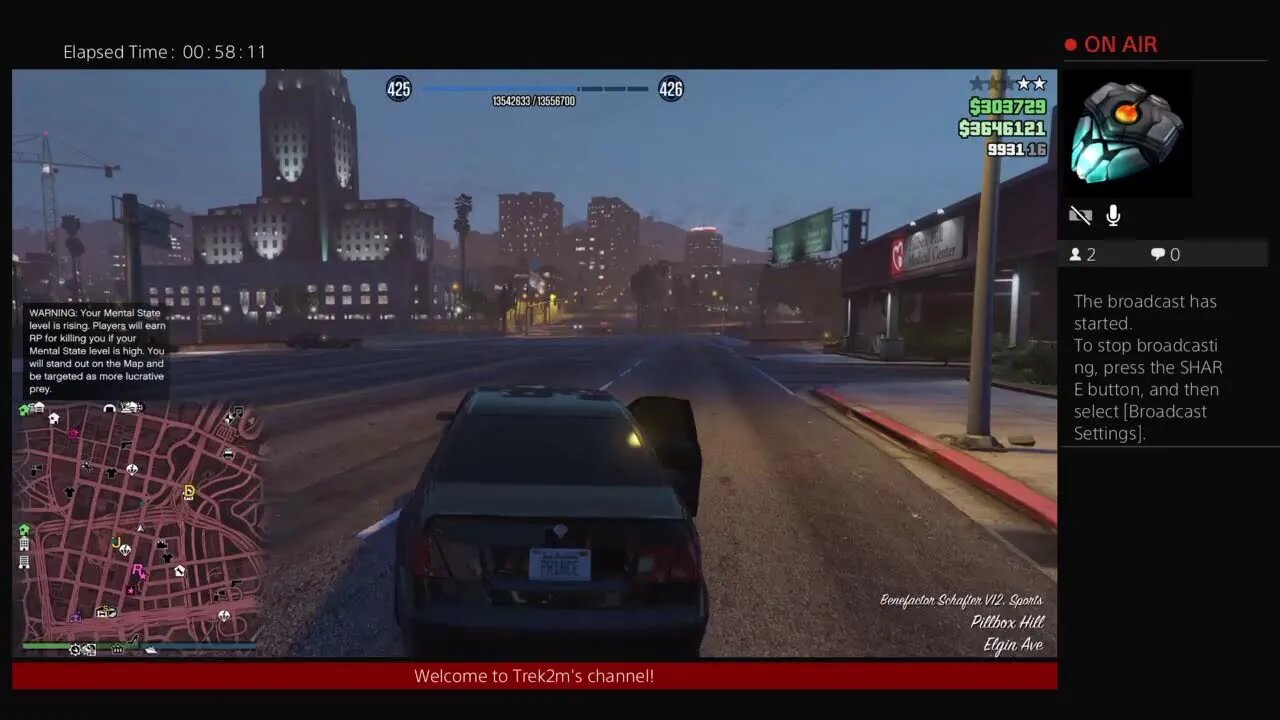 Trek2m is playing Grand theft Auto 5 going crazy Day 832