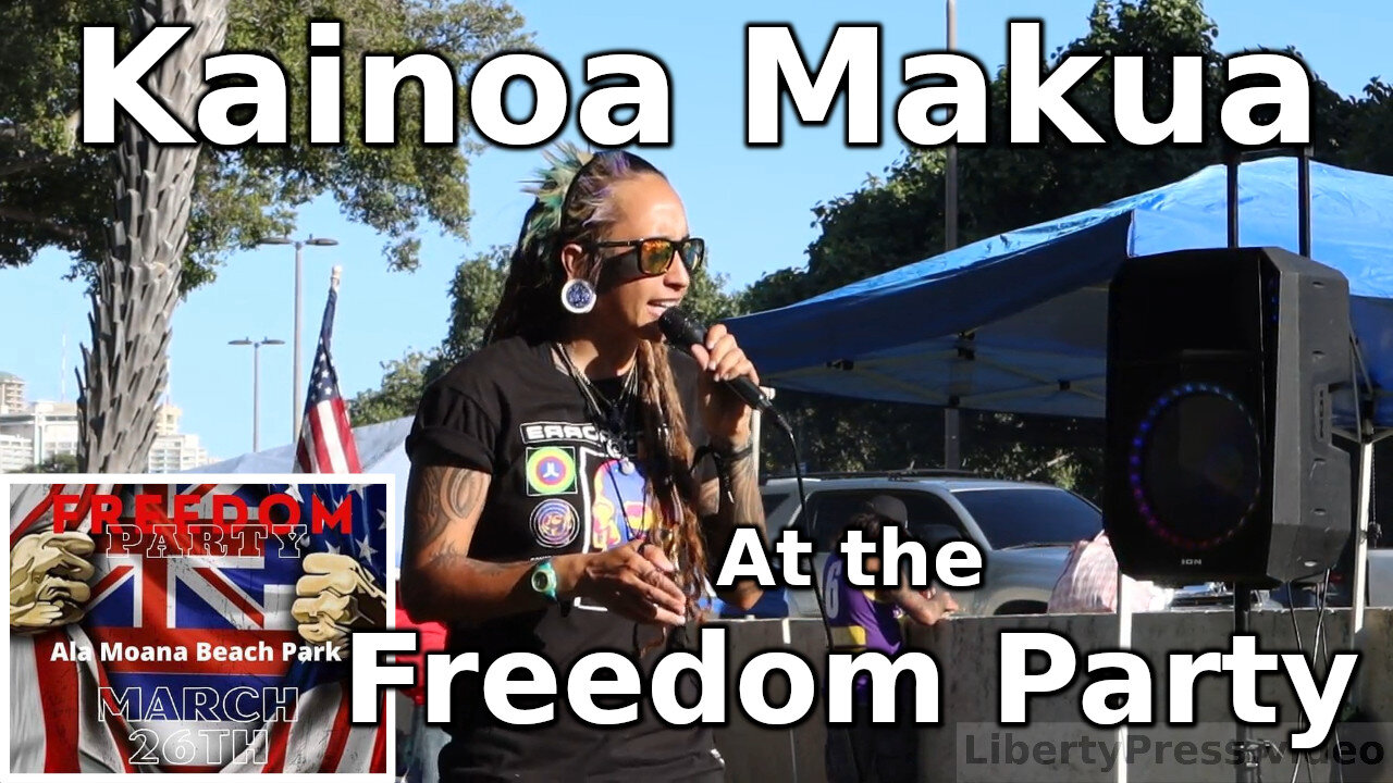 Kainoa Makua at the Freedom Party at Ala Moana