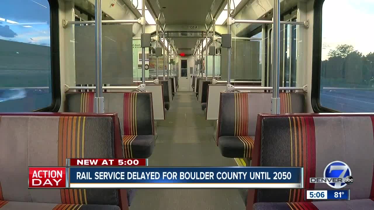 Rail service delayed for Boulder County until 2050