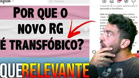 NOVO RG É TRANSFOBIQUE... 🌈🌈🌈