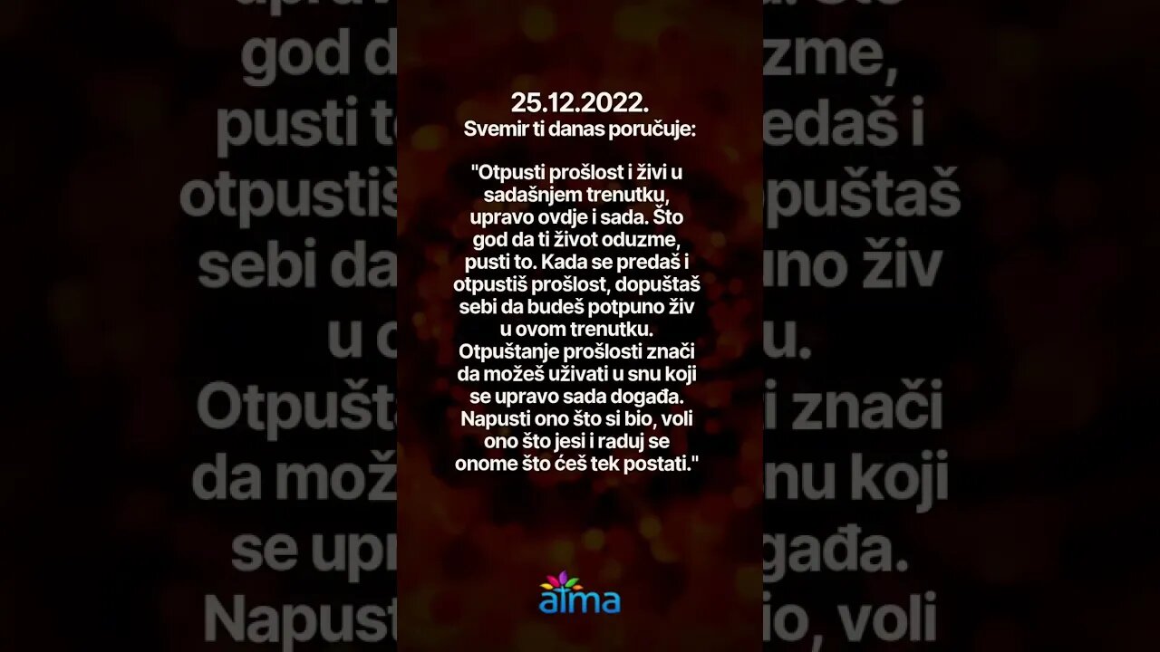 Poruka Svemira 25.12.2022. 💙