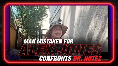 Man Mistak en as Alex Jones After Confronting Big Pharma Shill