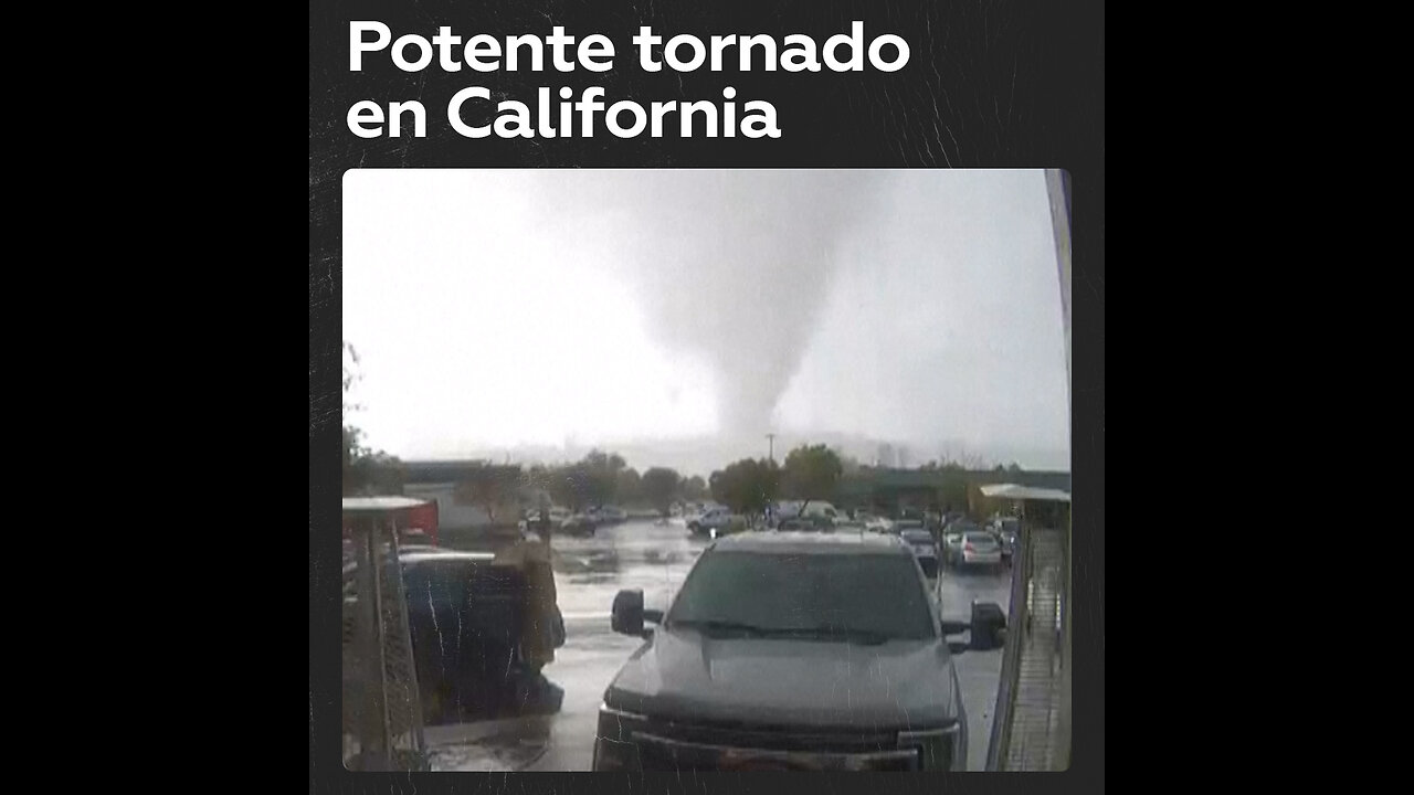 🌪Una cámara en la puerta de un bar de California capta un potente tornado