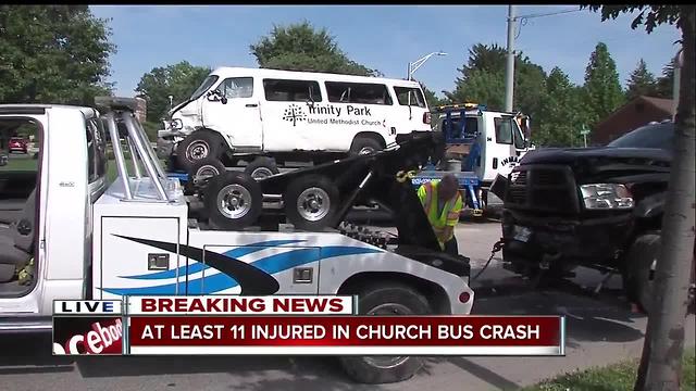 11 children, 2 adults injured in crash involving church van and two other vehicles in Greenfield