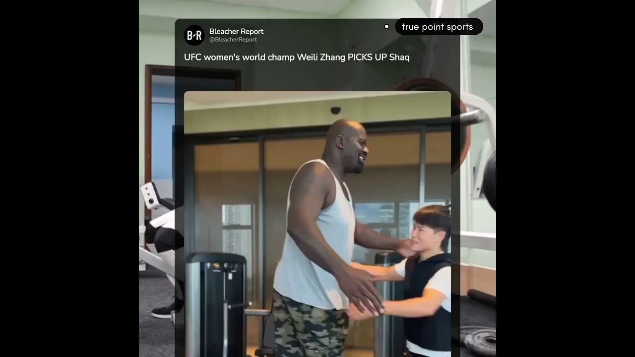 Weili Zhang, the UFC women's world champion, PICKS UP Shaq