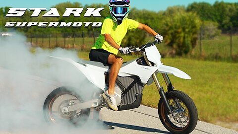 Worlds Fastest ELECTRIC SUPERMOTO!! 80HP Stark Varg (+100mph)