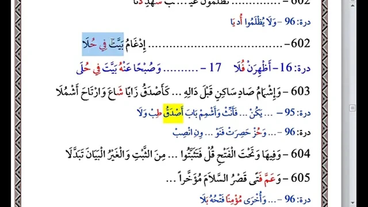 47 المجلس 47 شرح العشر الصغرى 11 فرش الحروف تتمة سورة النساء
