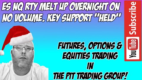 ES NQ RTY Held Support On No Volume - Premarket Trade Plan - The Pit Futures Trading