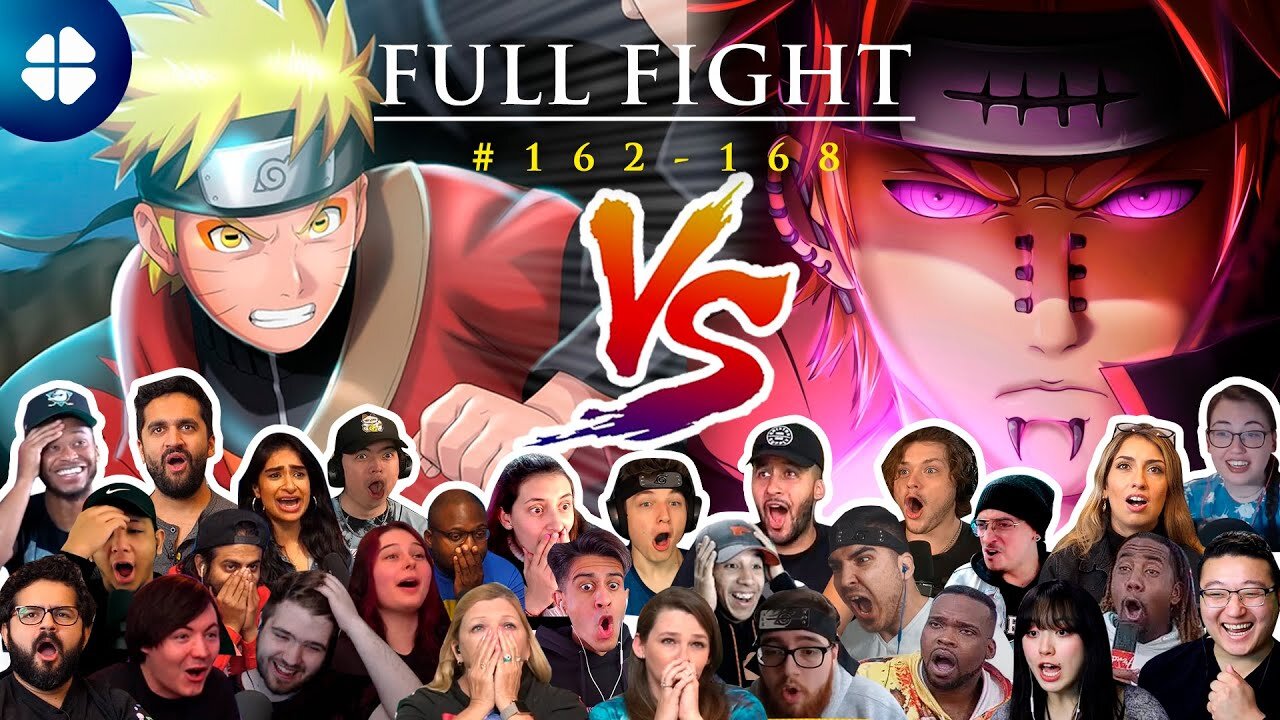 Naruto vs PAIN Full FIGHT [27+ People Reaction] Shippuden 162-168