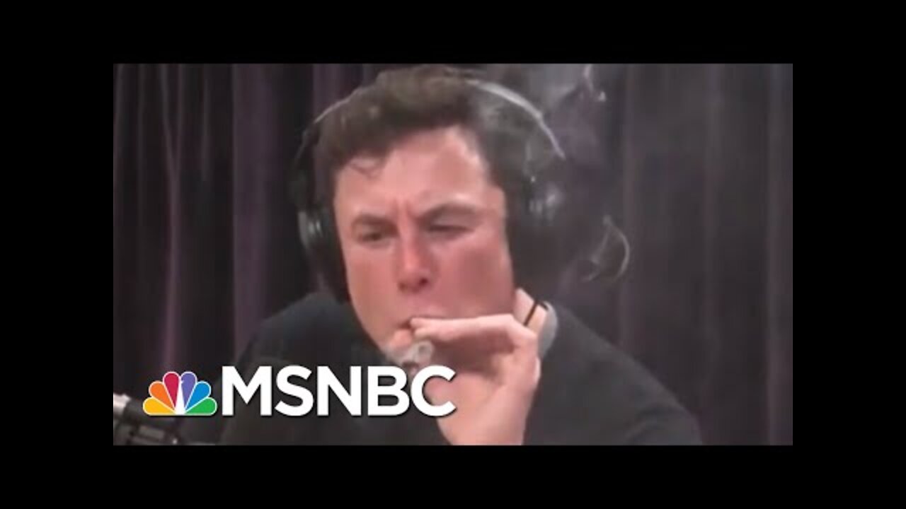 Tesla CEO Elon Musk Smokes Weed During Joe Rogan Podcast Interview | Velshi & Ruhle | MSNBC