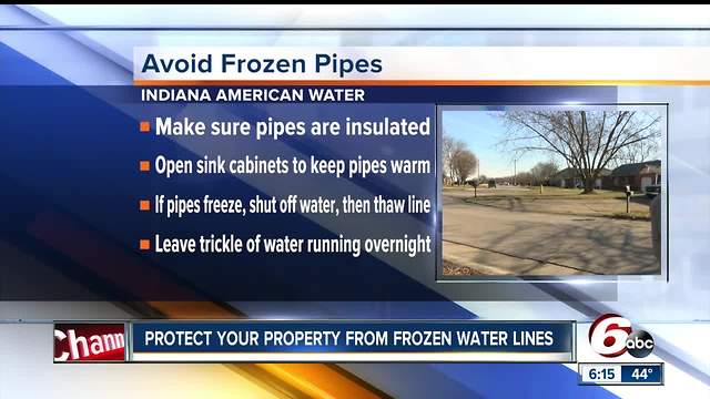 Protect your property from frozen water lines