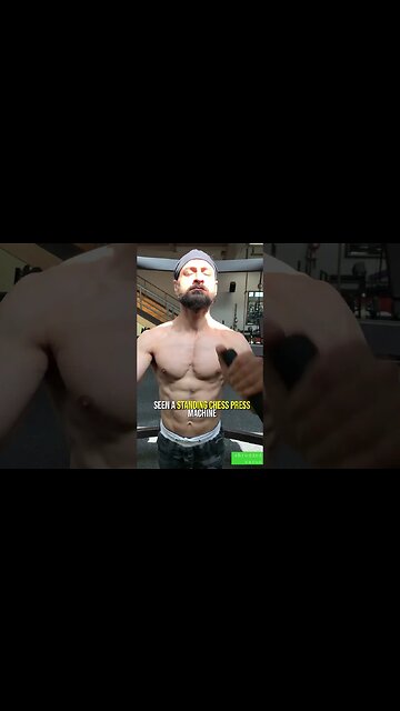 ever seen STANDING chest press machine #shorts