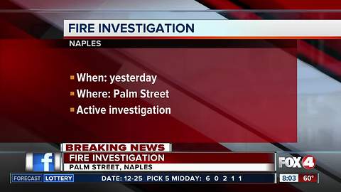 Fire investigation in Naples