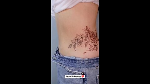 Female stomach tattoos