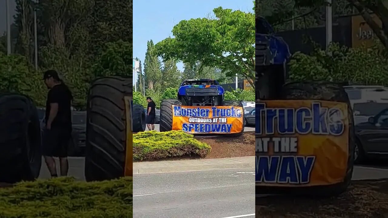 Monster trucks in town.