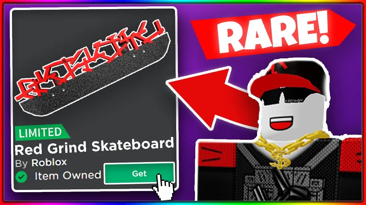 (💎RARE!) How To Get The Red Grind Skateboard On Roblox!