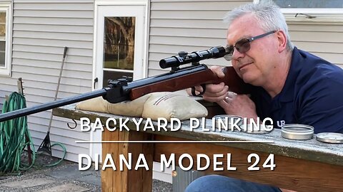 Backyard plinking with my 1981 RWS Diana model 24 youth sized 177 break barrel meisterkugeln pellets