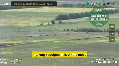 A single Russian tank in cooperation with the surveillance takes out a whole Ukrainian group AFV's