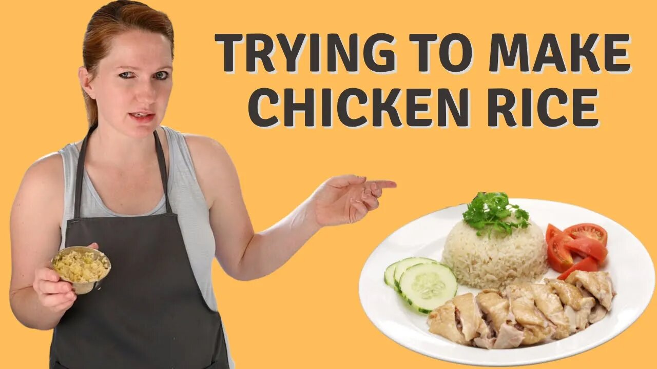 American woman tries to make Malaysian Nasi Ayam | Hainanese Chicken Rice