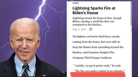 JOkE Biden LOVES to tell his LIE about his "House Fire"