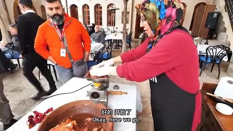 Eating delicious street food with my friends in Turkey 11