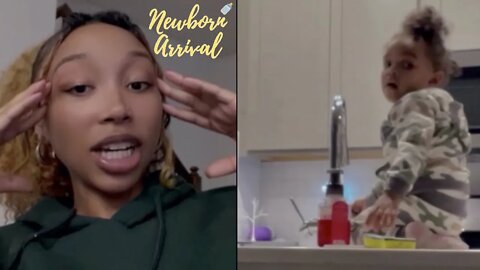 Zonnique's Daughter Hunter Insist On Washing Dishes! 😱