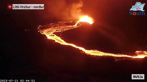 Live Volcano Coverage From Iceland. 21/07/2023.