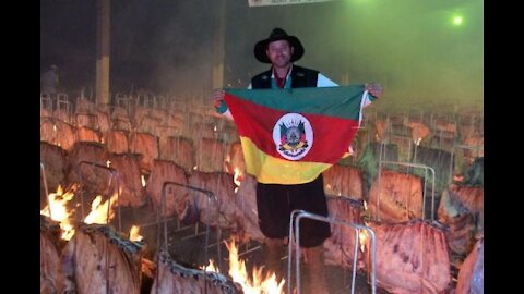 Barbecue Gaucho in Brazil just look at how it's done.