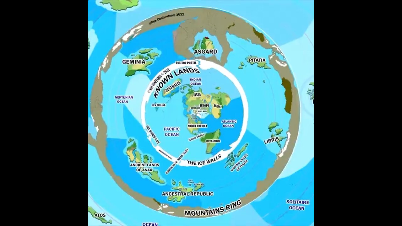 Flat earth map 2022