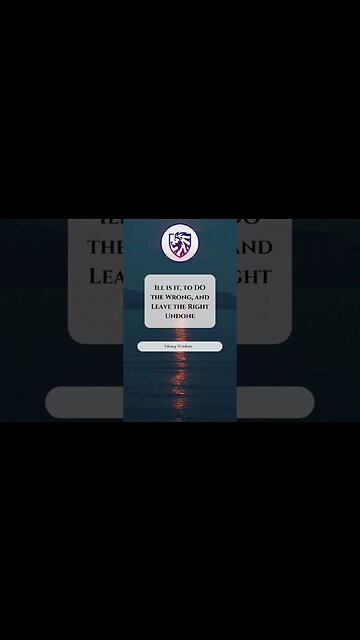 Strive to Do That Which is Right - Viking Wisdom | Citizen Warrior #shorts