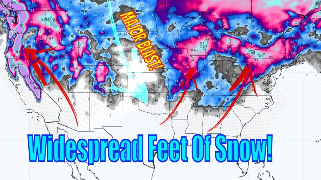 Major Arctic Blast Coming Bringing Widespread Feet Of Snow!!