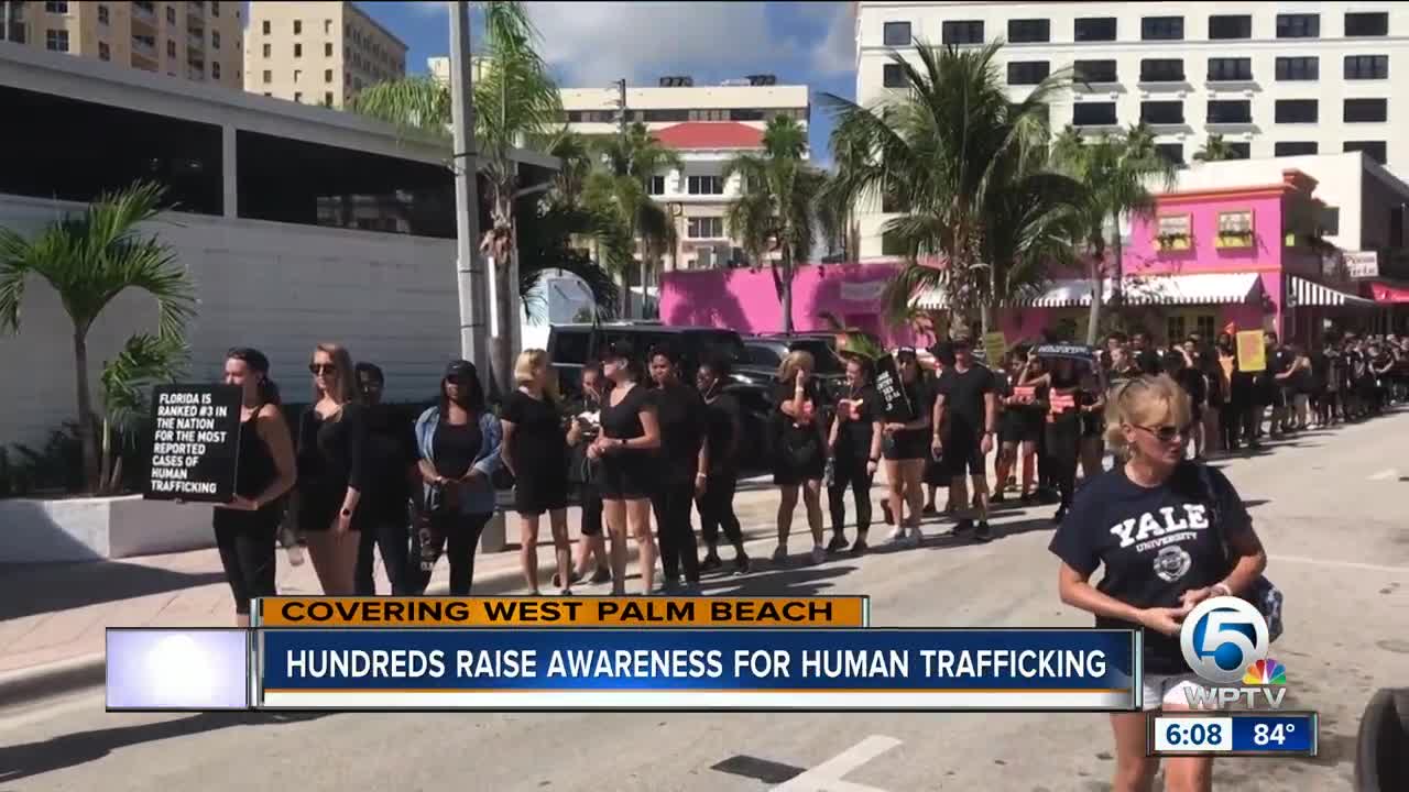 Hundreds raise awareness for human trafficking in West Palm Beach