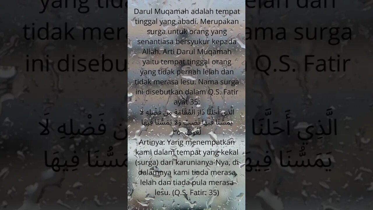 PENGHUNI SURGA DARUL MUQAMAH