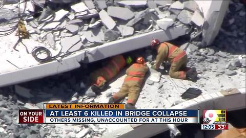 At least 6 killed in bridge collapse