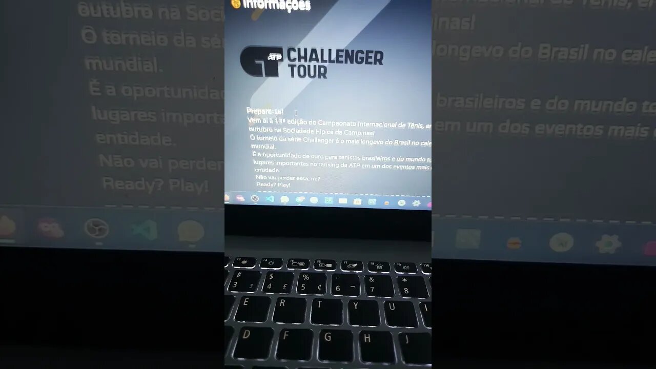 ATP challenger 250 de 🎾 tennis em Campinas SP neste final de semana 7 e 8 de outubro 2023 tá ok ?