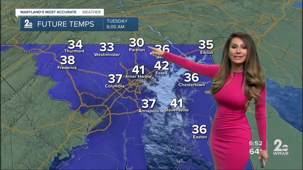 Cold Front Arrives Monday Morning