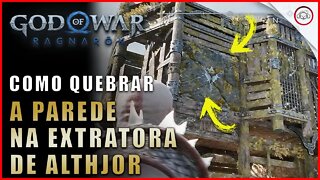 God of war Ragnarok, Como quebrar a parede na Extratora de Althjor | Super dica