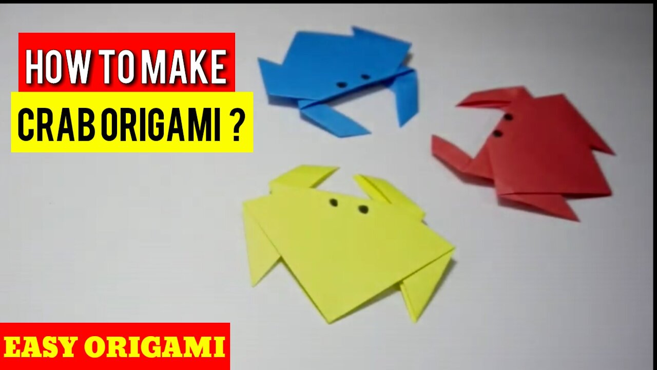 EASY ORIGAMI ANIMALS - ORIGAMI CRAB