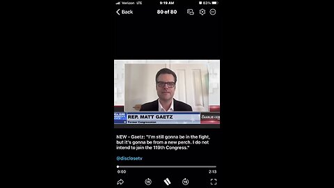 NEW - Gaetz: "I'm still gonna be in the fight, but it's gonna be from a new perch. I do not intend t