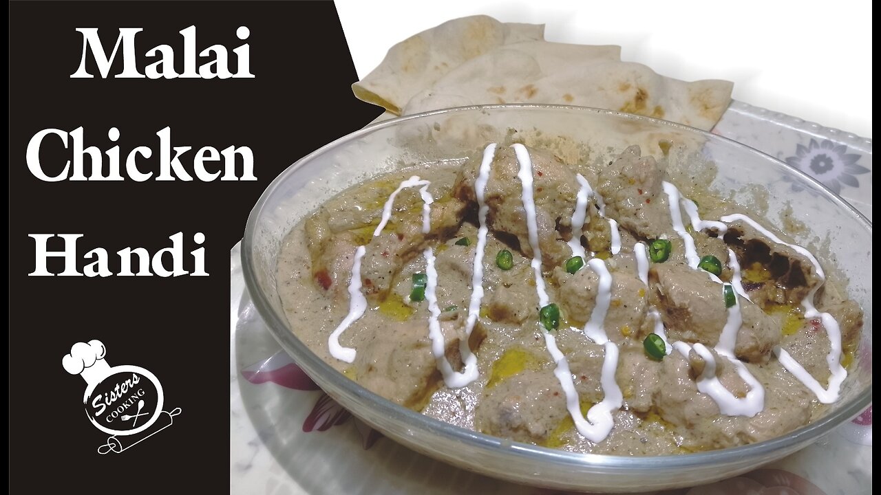 Malai Chicken Handi | Creamy Chicken | White Chicken Karhai | White Chicken Curry