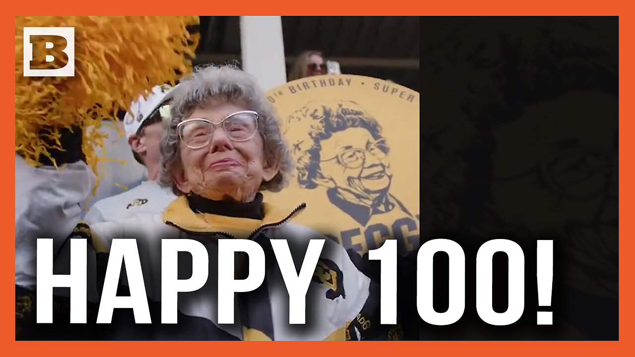 Happy 100! Crowd Sings Happy Bday to Colorado Buffaloes Super-Fan "Miss Peggy"