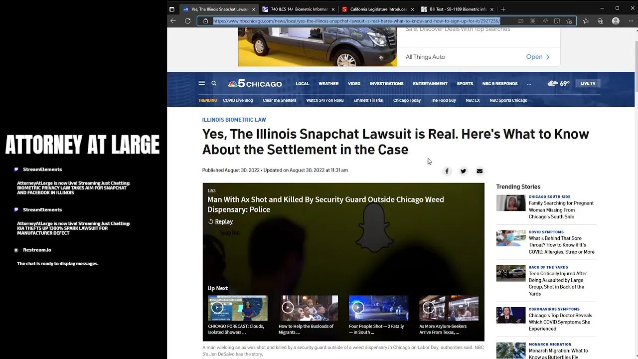 BIOMETRIC PRIVACY LAW TAKES AIM FOR SNAPCHAT AND FACEBOOK IN ILLINOIS