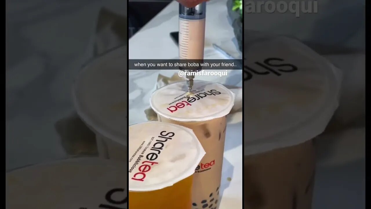 HOW TO SPLIT BOBA😳🧋 #shorts #boba