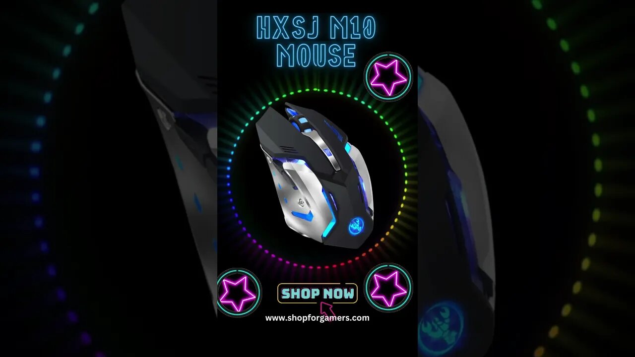 HXSJ M10 2400 DPI Wireless Gaming Mouse #gamingmouse #shorts #gamingmice #wirelessmouse #hxsj #m10