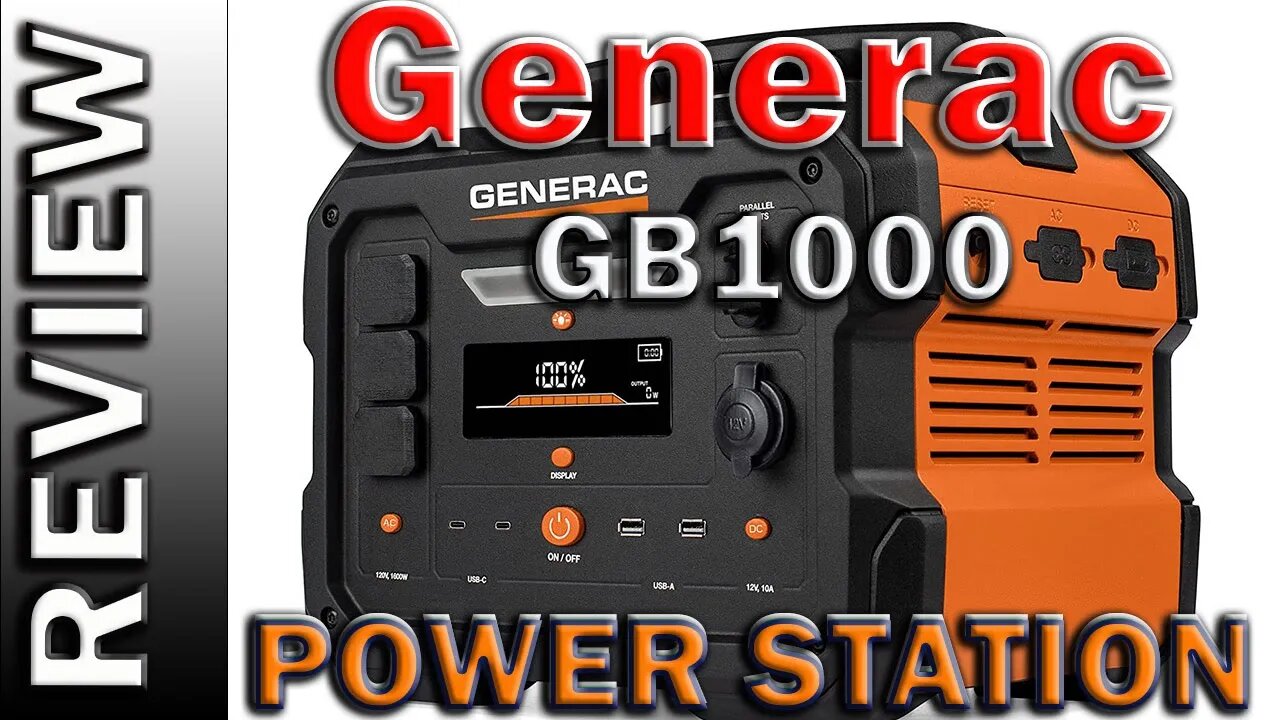 Generac GB1000 Portable Power Station 1086Wh Solar Generator with Lithium-Ion NMC