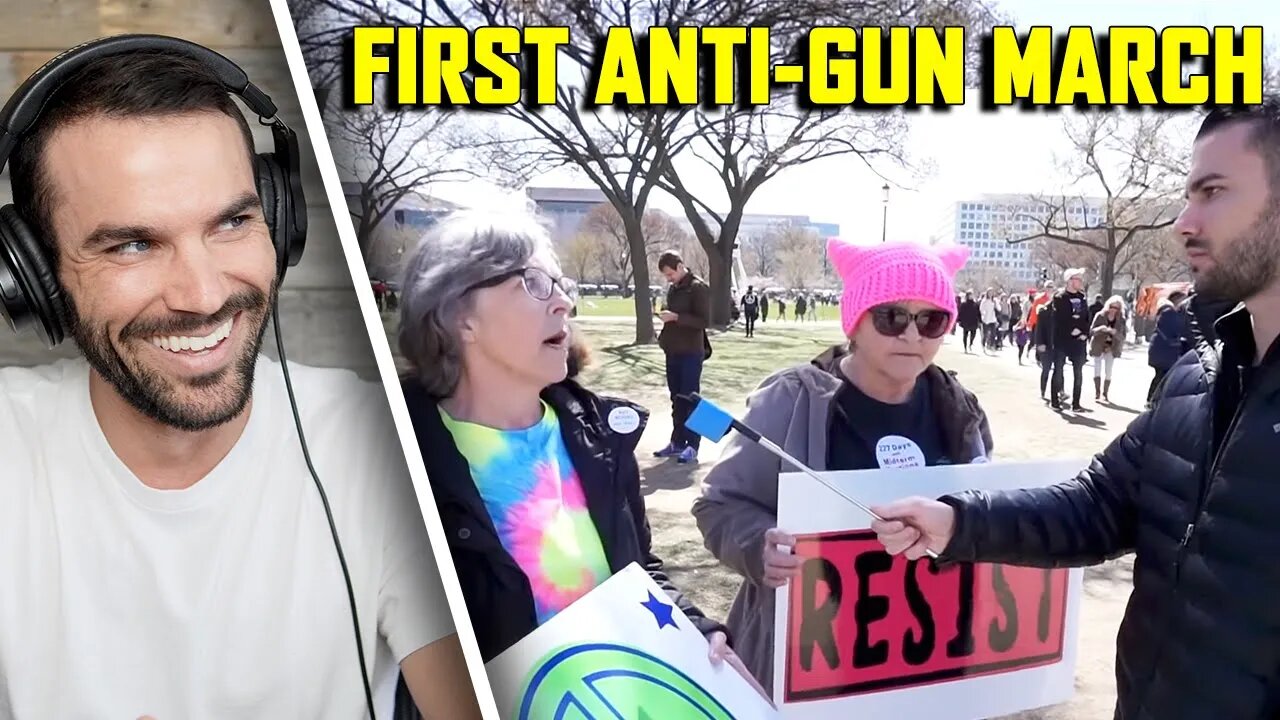 Interviewing Clueless Anti-Gun Protesters In D.C. | REACTION To My FIRST Video