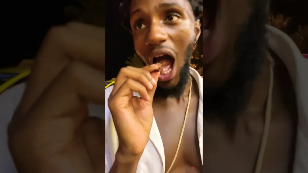 Man Eats Bug & Bug Bites Back !