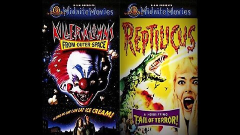 KILLER KLOWNS FROM OUTER SPACE 1988 & REPTILICUS 1961 Cult Classics DOUBLE FEATURE
