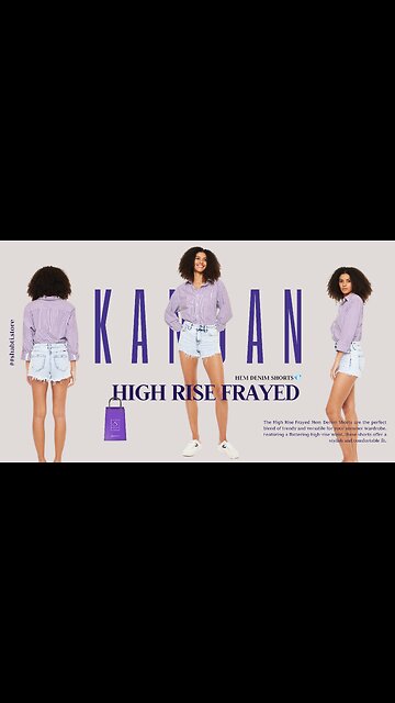 Kancan High Rise Frayed Hem Denim Shorts💎