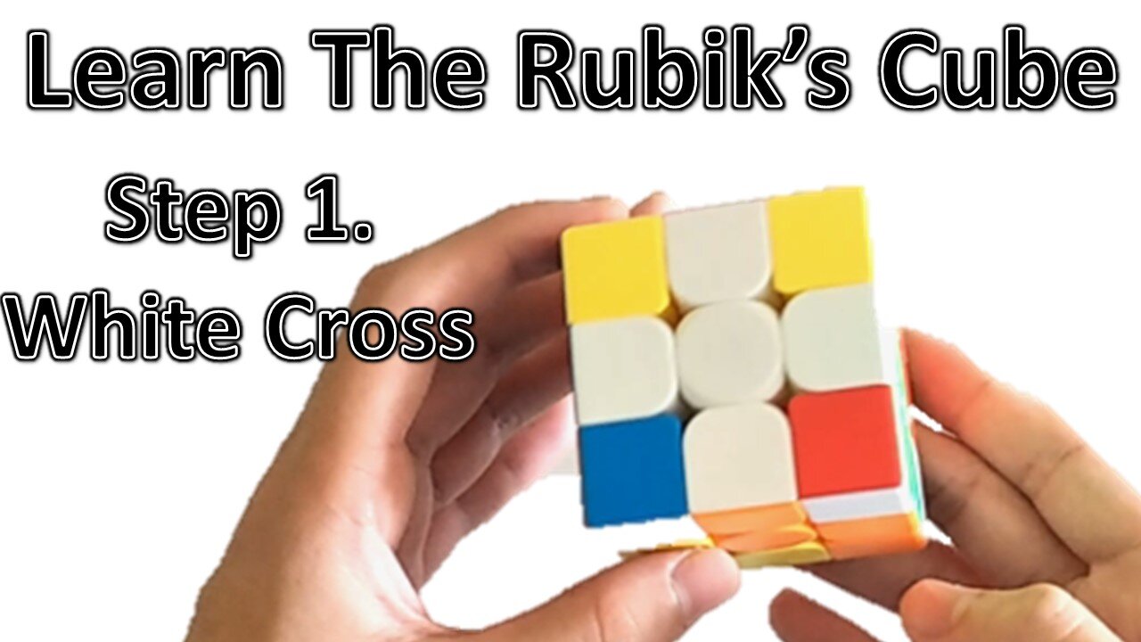 Learn How to Solve a Rubik's Cube - Step 1 (with Example Solve) (Beginner Tutorial)